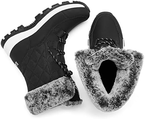EARLDE Women's Snow Boots Waterproof Mid-Calf Winter Boots