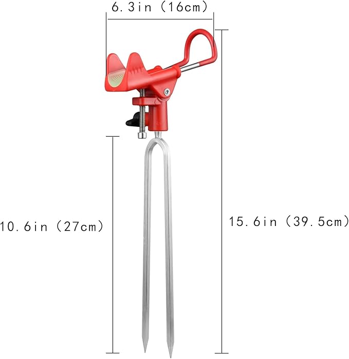 E-jades Fishing Rod Holder for Ground, Upgraded Bank Fishing Pole Holders 360° Adjustable, 2/4pcs Extra Long Drill Rod Stand for Catfish, Beach, Mud, Gifts for Men Birthday Christmas