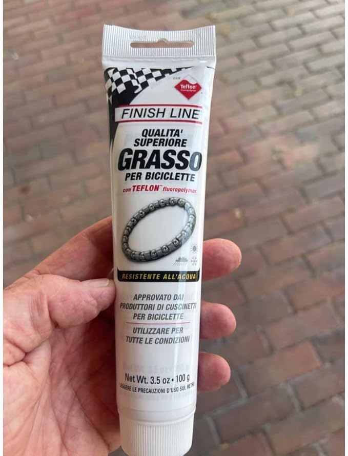 Finish Line Premium Bicycle Grease – High Pressure, Water-Resistant Formula with Rust and Corrosion Protection for Headsets, Hubs and Bottom Brackets, 3.5 oz