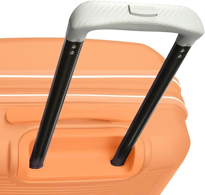American Tourister Stratum 2.0 Hardside Expandable Luggage with Spinners, Papaya, 2PC SET (Carry-on/Medium)