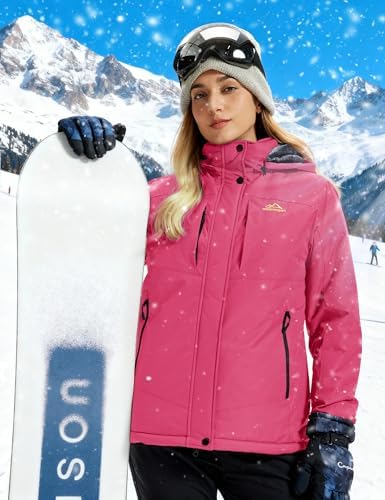 MAGCOMSEN Womens Winter Coats Waterproof Ski Snow Jackets Warm Thermal Coat