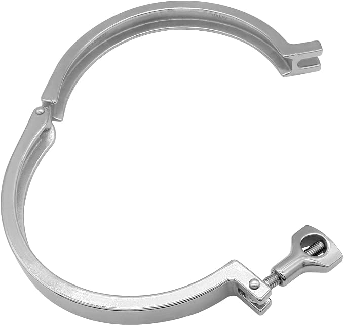 Beduan 3" Sanitary Tri Clamp, 304 Stainless Steel Single Pin Heavy Duty Tri Clamp Clover with Wing Nut for Ferrule TC Tube OD 3"