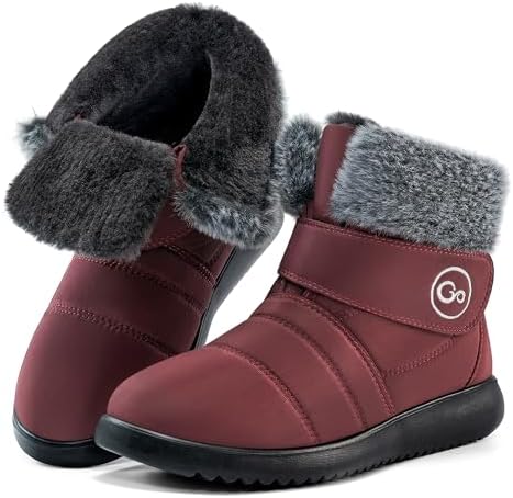 Reimferce Womens Snow Boots for Winter: Comfortable & Warm for All Day Wear - Waterproof Non Slip Booties for Commute Outdoor Walking