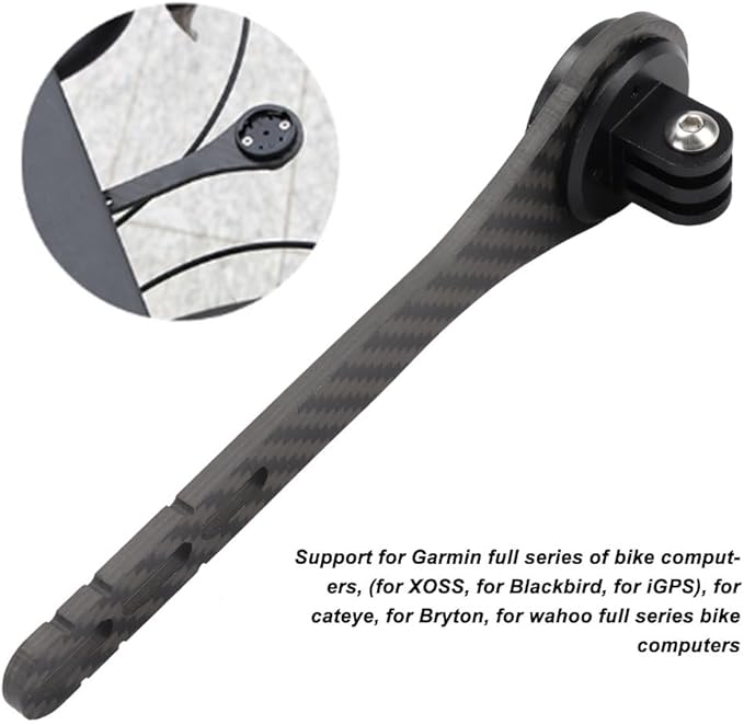 Bike Computer Mount – Out Front Extension Holder for Garmin, for Wahoo, for Bryton, for Cateye, Lightweight Cycling Accessory for Road Mountain Bikes