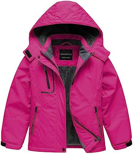 Girl's Waterproof Ski Jacket Warm Winter Snow Coat Windproof Snowboarding Rain Jacket
