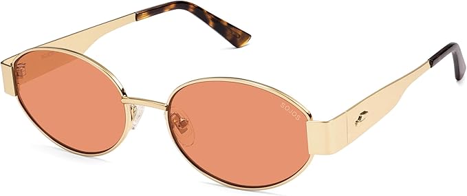 SOJOS Retro Oval Sunglasses for Women Trendy Classic Shades UV400 Protection SJ1256