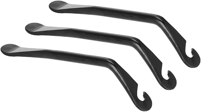 Tire Lever, 3pcs Bike Tyre Repair Tool compatible with MTB and Road Bike, High Dense Carbon Steel, Black