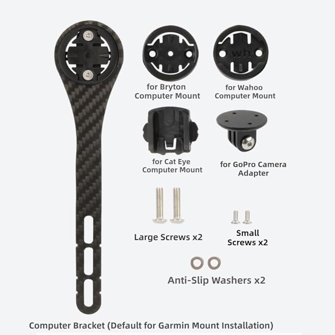 Bike Computer Mount – Out Front Extension Holder for Garmin, for Wahoo, for Bryton, for Cateye, Lightweight Cycling Accessory for Road Mountain Bikes