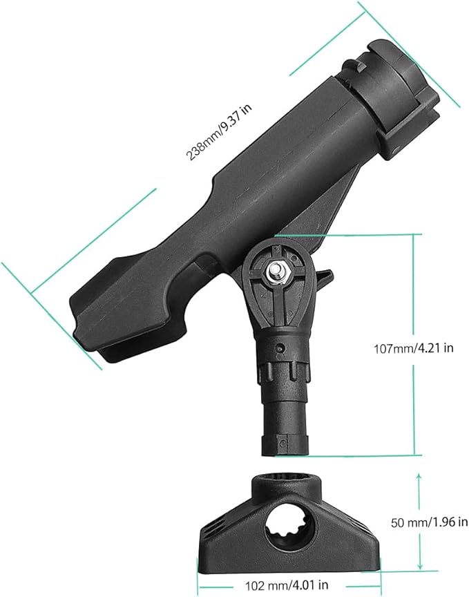 Fishing Rod Holders for Boat Rod Holder 360-degree Kayak Rod Holder Side Deck Mount Rod Holder Boat Fishing Pole Holders