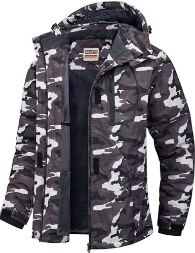 WULFUL Women's Waterproof Ski Jacket Warm Winter Coats Windproof Winter Jackets for Women Fleece Lined Windbreaker with Hood