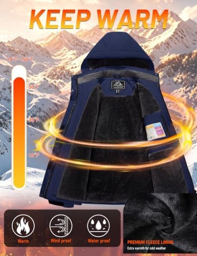 MAGCOMSEN Winter Coats for Women Ski Jackets Snow Waterproof Warm Rain Coat