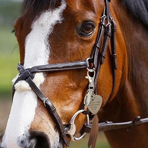 Protect This Rider and The Horse She Rode in On-Saddle Charm, Saddle Heart Charm, Equestrian Riding Gift,Horse Lovers Gifts