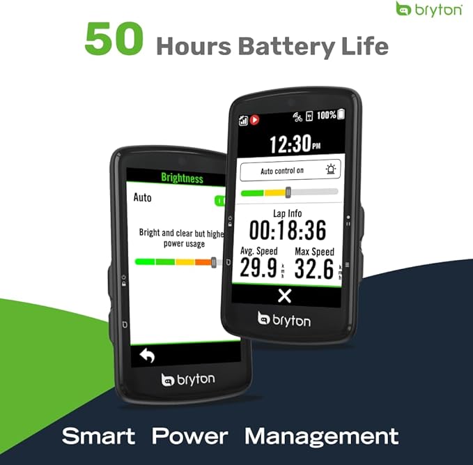 Bryton Rider S810 Sensor Bundle 3.5 Inch Color Touchscreen GPS Bike/Cycling Computer, 50H Battery Life, Offline Maps & Navigation, Advanced Climb Challenge 2.0, Live Tracking