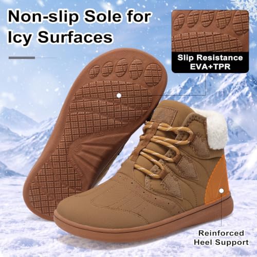 BARERUN Womens Waterproof Winter Snow Boots Lightweight Warm Ankle Booties