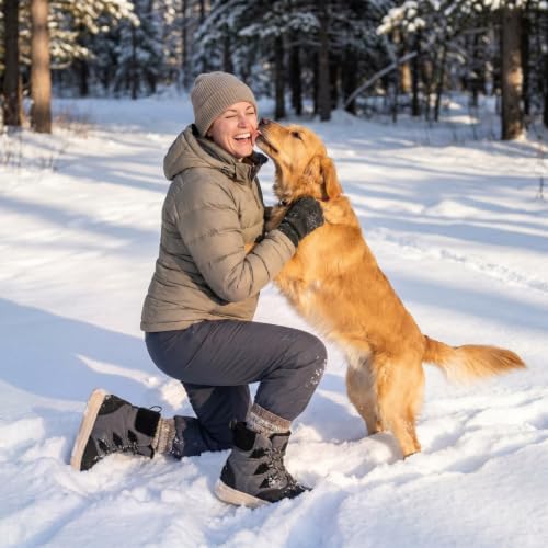 BARERUN Womens Waterproof Winter Snow Boots Lightweight Warm Ankle Booties