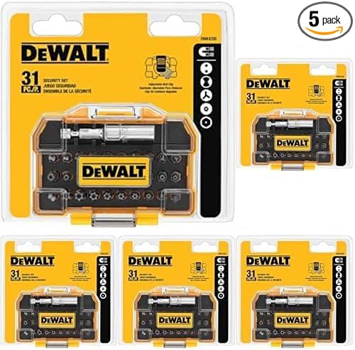 DEWALT Security Screwdriving Set,31-Piece (DWAX200),(Pack of 5)