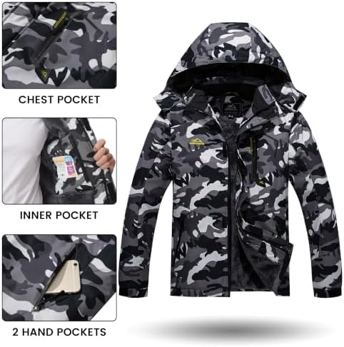 TACVASEN Men's Winter Skiing Jackets Waterproof Thermal Snowboard Coats