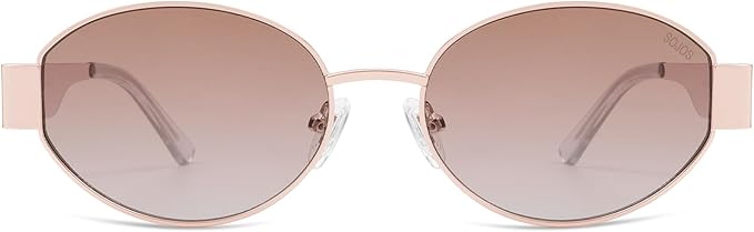 SOJOS Retro Oval Sunglasses for Women Trendy Classic Shades UV400 Protection SJ1256