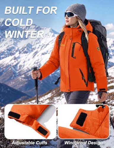 MAGCOMSEN Winter Coats for Women Ski Jackets Snow Waterproof Warm Rain Coat