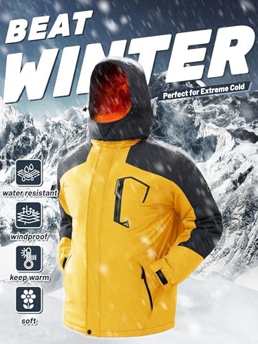 TACVASEN Men's Winter Skiing Jackets Waterproof Thermal Snowboard Coats