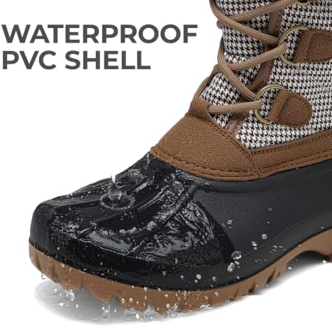 DREAM PAIRS Women's Mid Calf Winter Snow Boots