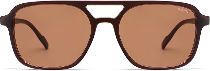 SOJOS Retro Aviator Sunglasses for Women Men,Trendy Rectangle Womens Mens Shades Sun Glasses SJ2202