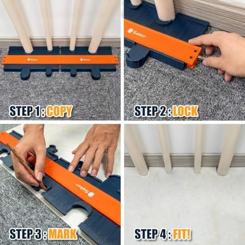 Saker Connection Profile Gauge-Adjustable Lock -Precisely Copy Irregular Shape Duplicator -Irregular Welding Woodworking Tracing - Must Have Tool for DIY Handyman, Construction