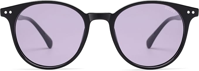 SOJOS 小さめ 丸型 クラシック 偏光サングラス レディース メンズ ヴィンテージスタイル UV400レンズ MAY SJ2113