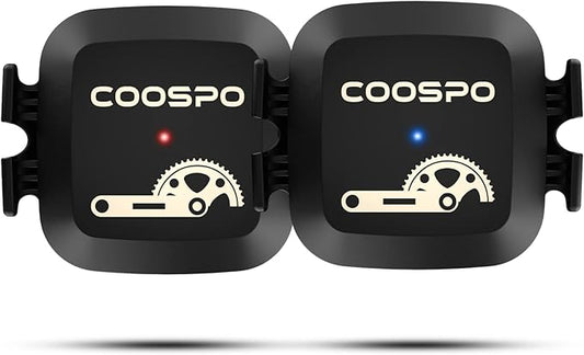 COOSPO Cadence & Speed Sensor for Cycling, Wireless Bluetooth & ANT+ Bike RPM Sensor for Cycling Computers, Compatible with IP67 / Rouvy / Zwift / Peloton / Wahoo / CooSporide