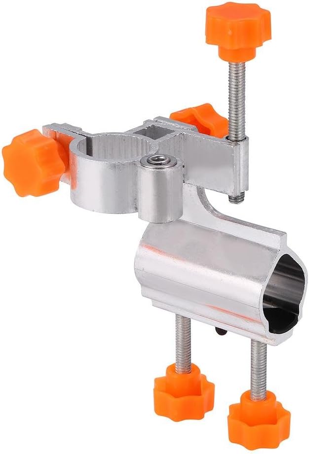 釣り用椅子チューブ用プレミアムアルミ合金製ロッドホルダー、直径25mm、一体型、左右調節可能（オレンジ）釣り竿クランプ椅子用