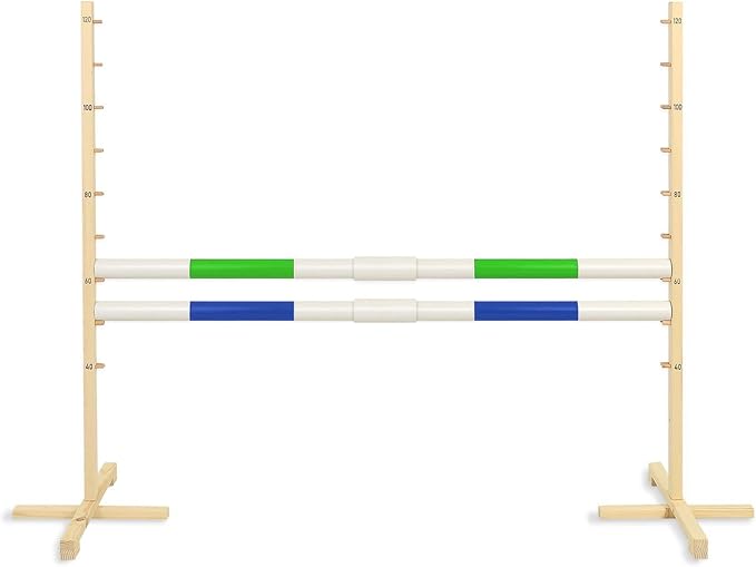 Jumping Obstacle for Hobby Horse 160cm with Two Beams 50 mm – Green