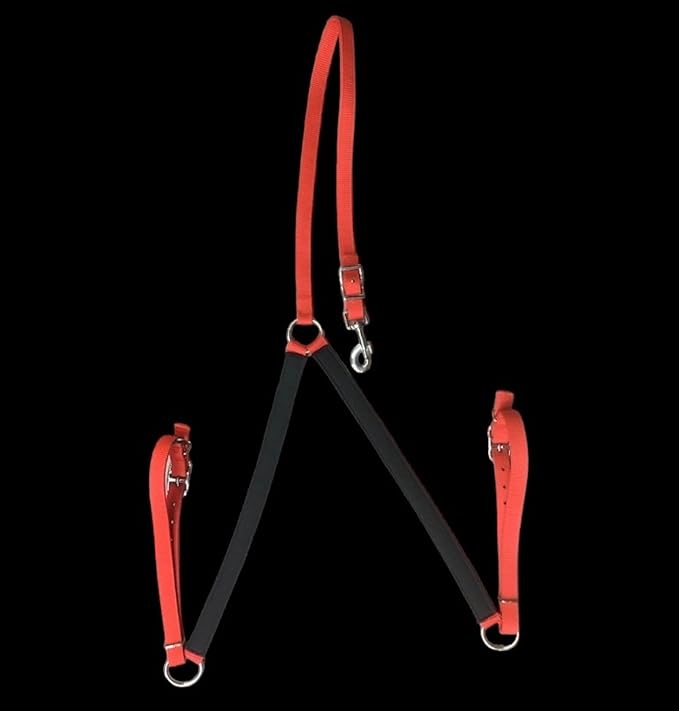 Majestic Ally Nylon Padded Equestrian Browband Headstall, Reins & BreastCollar Set for Horse- Full