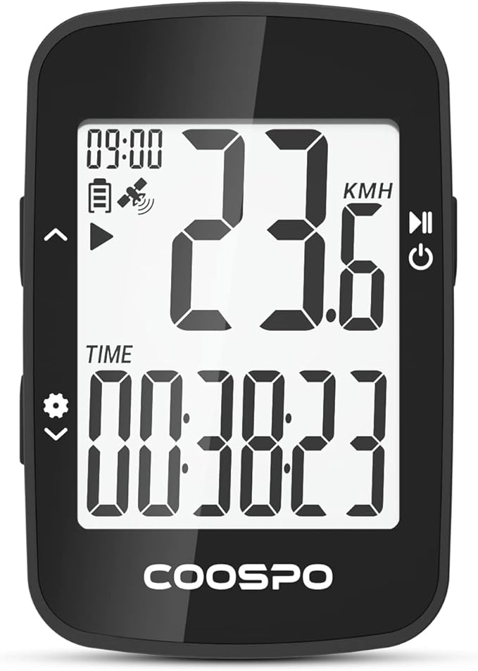 COOSPO BC26 Cycling Computer for Road Bikes, Wireless GPS Bike Computer for Entry Level Rider, GPS Bicycle Speedometer Odometer Wireless Cycling Computer with Automatic Backlight