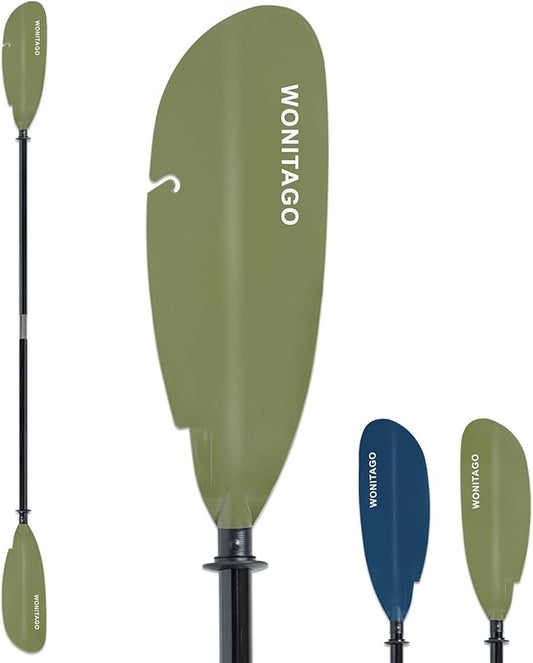 Angler Kayak Paddle with Fiberglass Shaft and Plastic Blade, Adjustable Fihsing Kayak Oar, 86-94" (220-240 cm), 94-102" (240-260 cm), 102-110" (260-280 cm)