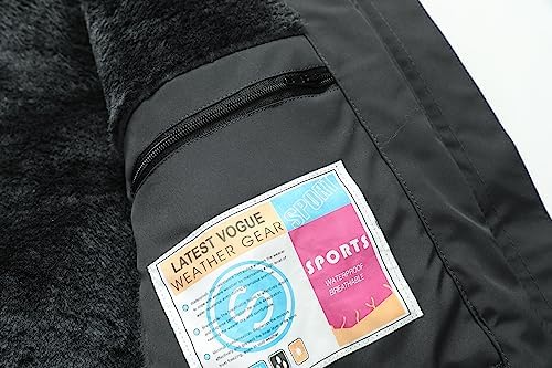 MOERDENG Women's Waterproof Ski Jacket Winter Warm Hooded Snow Coat