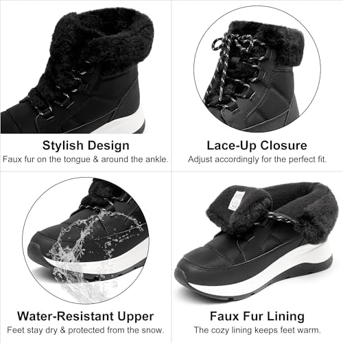 DREAM PAIRS Women's Outdoor Winter Snow Boots