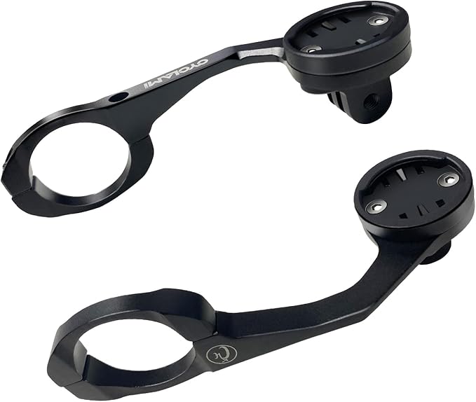 S5 Out Front Mount Aluminum Compatible with Garmin Edge Bike Computer, XOSS, iGPSPORT, Left Right Double-Edged Cycling Handlebar 1.25''/ 31.8mm