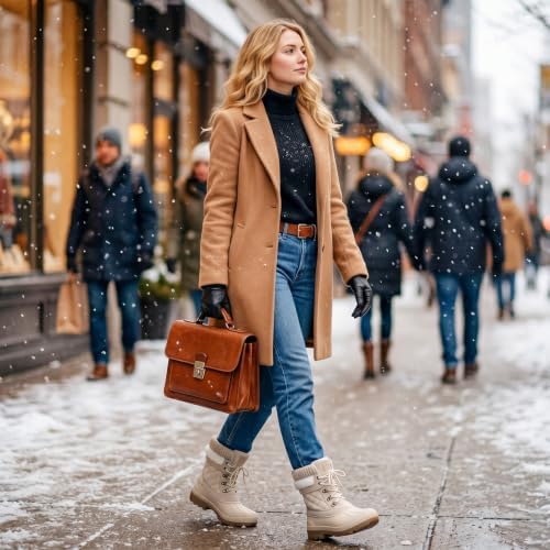 STQ Women's Duck Boots Waterproof Winter Snow Boot