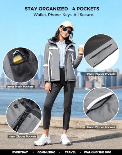 Wantdo Women's Waterproof Ski Jacket Warm Snow Winter Coat Snowboard Jacket