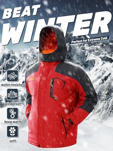 TACVASEN Men's Winter Skiing Jackets Waterproof Thermal Snowboard Coats