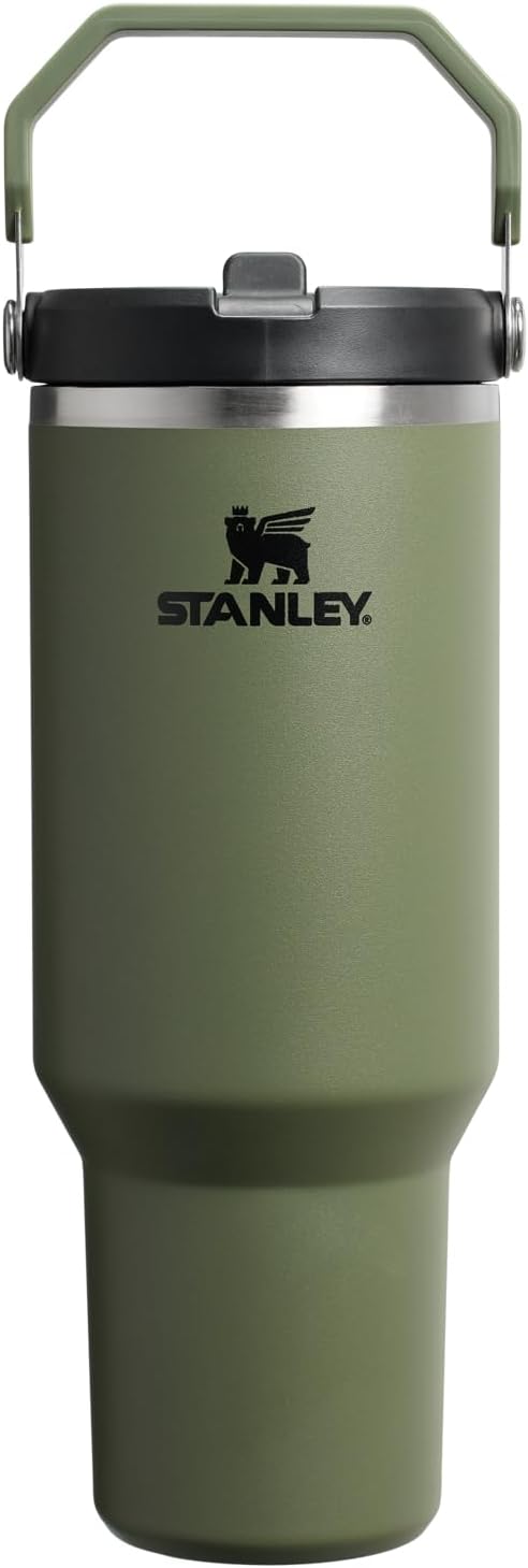 STANLEY IceFlow 2.0フリップストロースタンブラー ハンドル付き 40オンス | ツイストオン蓋とフリップアップストロー | 漏れ防止ウォーターボトル | 保温保冷ステンレス製 | BPAフリー | ドライドパイン