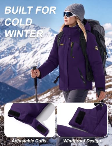 MAGCOMSEN Winter Coats for Women Ski Jackets Snow Waterproof Warm Rain Coat