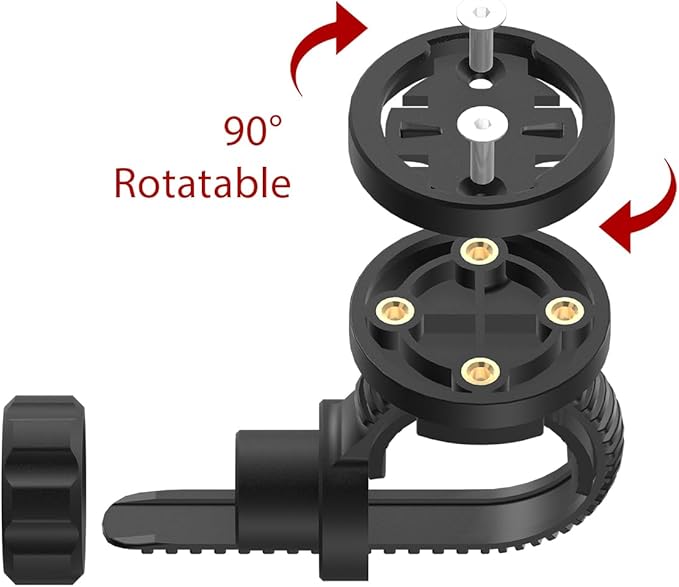 Adjustable Out Front Bike Mount, Compatible with Garmin Edge, iGPSPORT, XOSS, CooSpo Magene, CYCPLUS GPS, Suitable for Round Tube/Flat Handlebars, Road Bikes/Folding Bikes, MTB