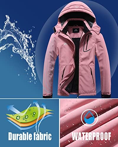 MOERDENG Women's Waterproof Warm Ski Coat Windproof Outdoor Winter Jacket