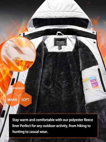TACVASEN Women's Winter Coats Waterproof Snow Ski Jacket Warm Fleece