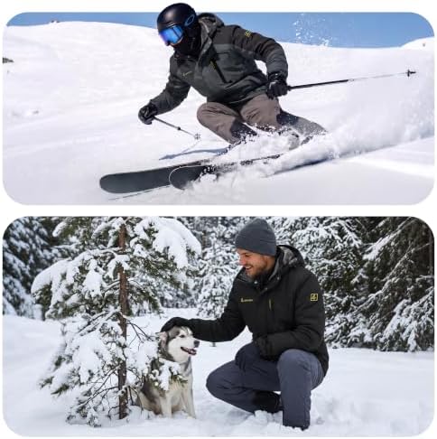 Mens Winter Jacket Ski Snow Waterproof Puffer Parka Coats