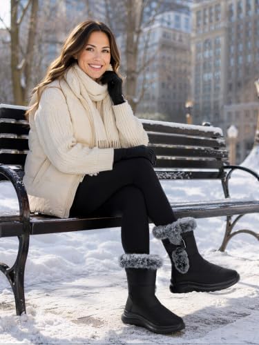 SHIBEVER Warm Winter Boots for Women: Snow Comfortable Casual Walking Boot