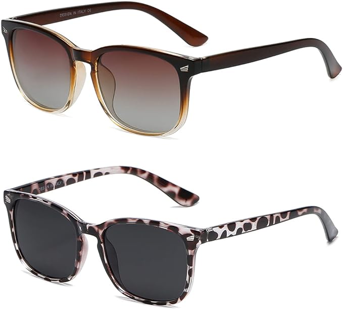DUSHINE レディース 偏光サングラス クラシックレトロスタイル UV400保護