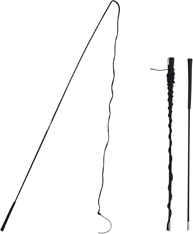 Lontcs Horse Lunge Whip for Training,5.9 Feet Long Stick with 6.3 Feet Drop, Detachable in 2 Sections – Equestrian Riding & Lunging Tool,Dressage Whips for Horses or Pig Accessories