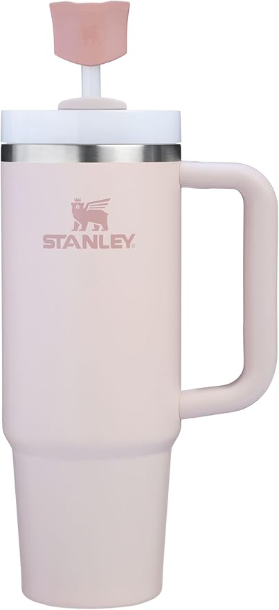 Stanley Quencher スムーズストローカバー2個セット | 取っ手付きタンブラー用人間工学に基づいたストローキャップ | ドリンクカップ用シリコンアクセサリー | BPAフリー